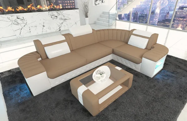 Mikrofaser Ecksofa Belvedere L-Form S – Bild 4
