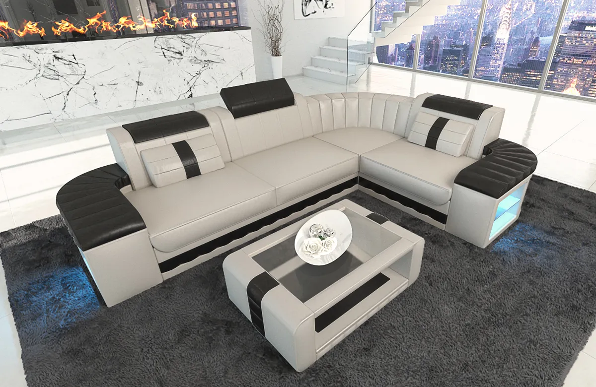 Kunstleder Ecksofa Belvedere L-Form S Mini