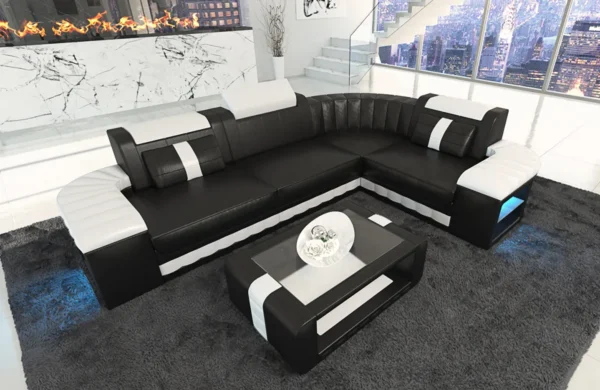 Kunstleder Ecksofa Belvedere L-Form S Mini – Bild 7