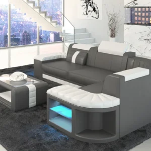 Kunstleder Ecksofa Belvedere L-Form S Mini