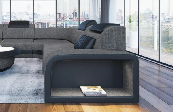 Webstoff Ecksofa Bravelia L-Form (Symmetrisch) M Mini – Bild 8