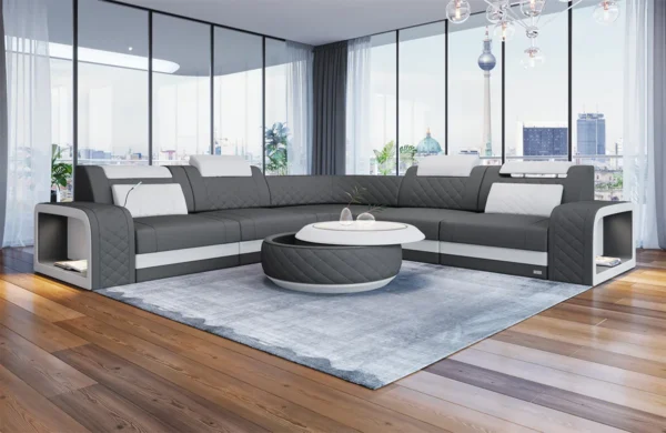 Mikrofaser Ecksofa Bravelia L-Form (Symmetrisch) M Mini – Bild 9