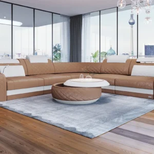 Samtstoff Ecksofa Bravelia L-Form (Symmetrisch) M Mini