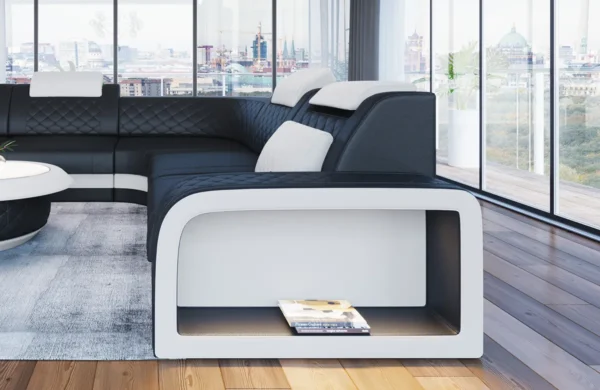 Echtleder Ecksofa Bravelia L-Form (Symmetrisch) M Mini – Bild 14