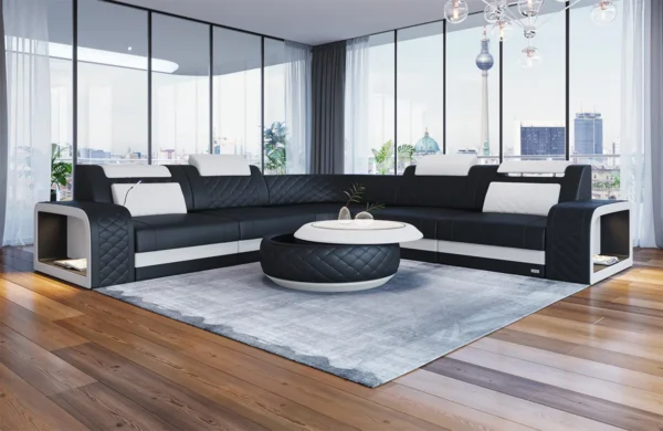 Echtleder Ecksofa Bravelia L-Form (Symmetrisch) M Mini – Bild 15