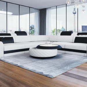 Echtleder Ecksofa Bravelia L-Form (Symmetrisch) M Mini