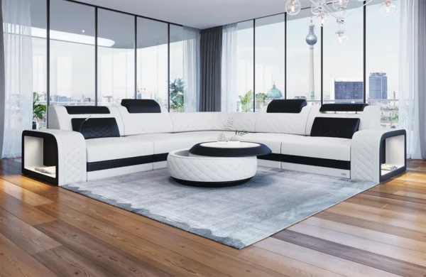Echtleder Ecksofa Bravelia L-Form (Symmetrisch) M Mini – Bild 9