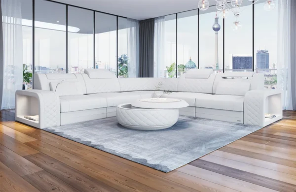 Echtleder Ecksofa Bravelia L-Form (Symmetrisch) M Mini – Bild 12