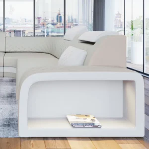 Echtleder Wohnlandschaft Bravelia U-Form XL Mini