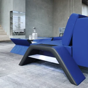 Samtstoff Ecksofa Calista mit Ottomane L-Form S
