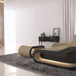 Mikrofaser Ecksofa Cosmo mit Ottomane L-Form S