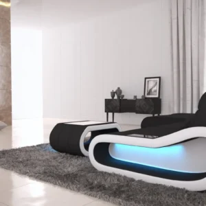 Mikrofaser Ecksofa Cosmo mit Ottomane L-Form S