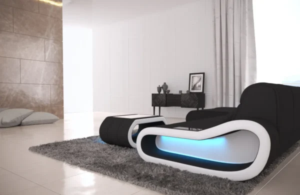 Mikrofaser Ecksofa Cosmo mit Ottomane L-Form S – Bild 8