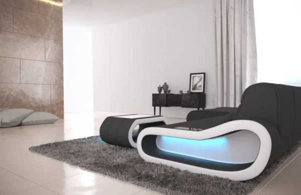 Mikrofaser Ecksofa Cosmo mit Ottomane L-Form S – Bild 16