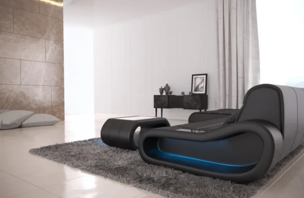 Kunstleder Ecksofa Cosmo mit Ottomane L-Form S – Bild 12