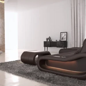 Kunstleder Ecksofa Cosmo mit Ottomane L-Form S
