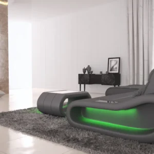 Kunstleder Ecksofa Cosmo mit Ottomane L-Form S