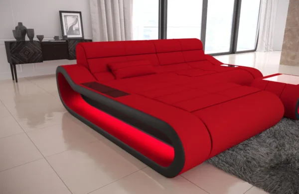 Mikrofaser Ecksofa Cosmo mit Ottomane L-Form XS – Bild 18