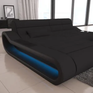 Mikrofaser Ecksofa Cosmo mit Ottomane L-Form XS