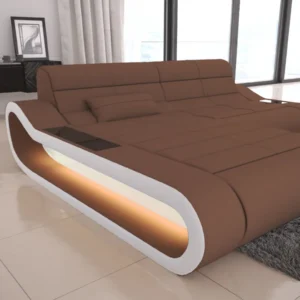 Mikrofaser Ecksofa Cosmo mit Ottomane L-Form XS