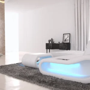 Echtleder Ecksofa Cosmo mit Ottomane L-Form XS