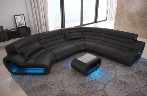 Büffelleder Wohnlandschaft Cosmo C-Form M – Bild 9