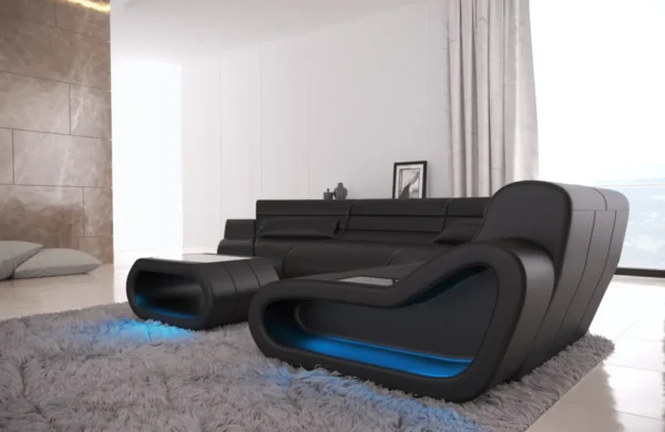 Büffelleder Wohnlandschaft Cosmo C-Form M – Bild 12