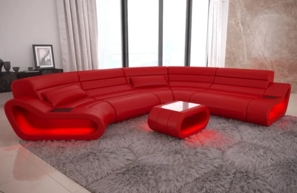 Büffelleder Wohnlandschaft Cosmo C-Form M – Bild 22