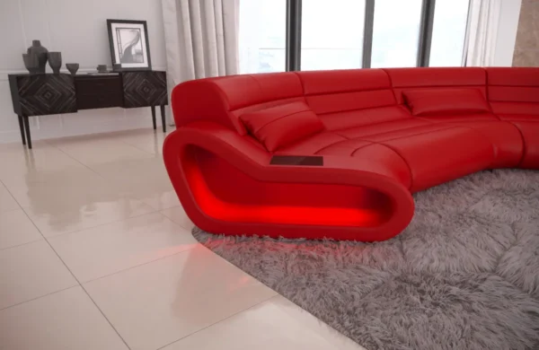 Büffelleder Wohnlandschaft Cosmo C-Form M – Bild 23
