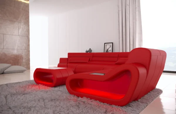 Büffelleder Wohnlandschaft Cosmo C-Form M – Bild 24