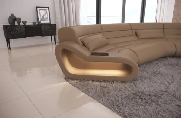 Büffelleder Wohnlandschaft Cosmo C-Form M – Bild 3