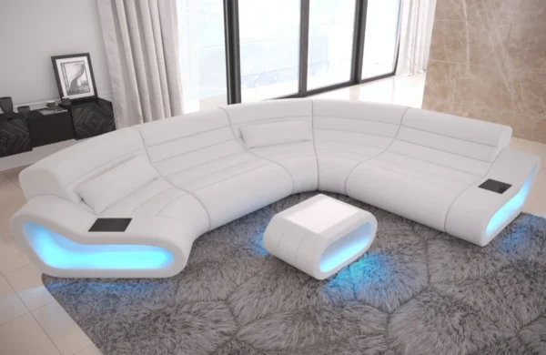 Büffelleder Wohnlandschaft Cosmo C-Form M – Bild 25