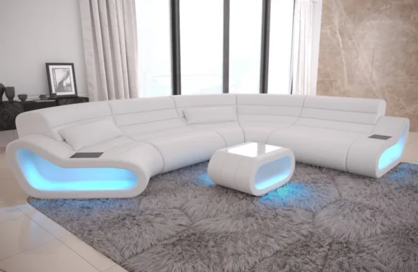 Büffelleder Wohnlandschaft Cosmo C-Form M – Bild 26