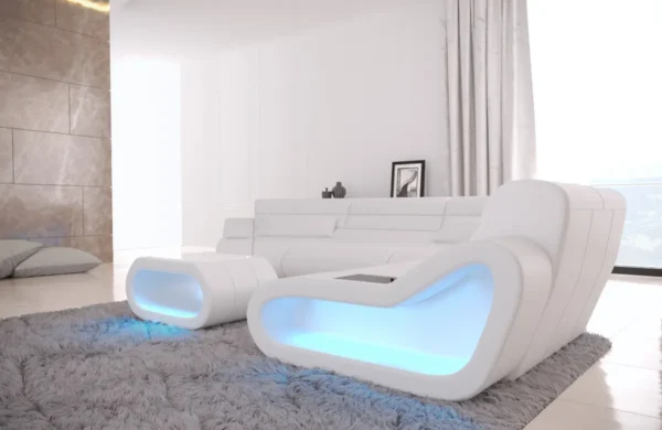 Büffelleder Wohnlandschaft Cosmo C-Form M – Bild 28