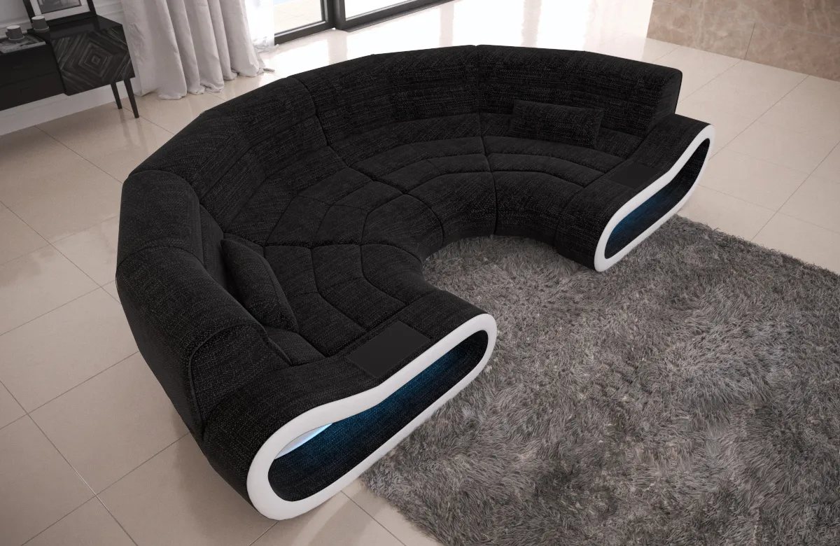 Webstoff Wohnlandschaft Cosmo C-Form (Symmetrisch) S