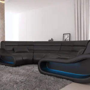 Echtleder Wohnlandschaft Cosmo C-Form (Symmetrisch) S