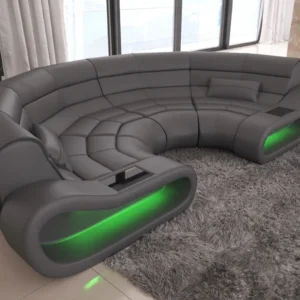 Echtleder Wohnlandschaft Cosmo C-Form (Symmetrisch) S