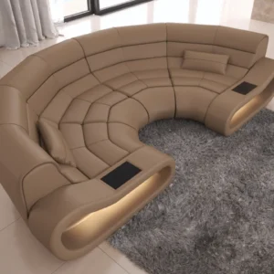 Echtleder Wohnlandschaft Cosmo C-Form (Symmetrisch) S