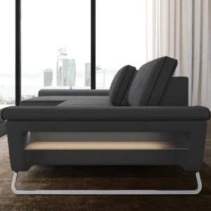 Mikrofaser Ecksofa Dion mit Ottomane L-Form S