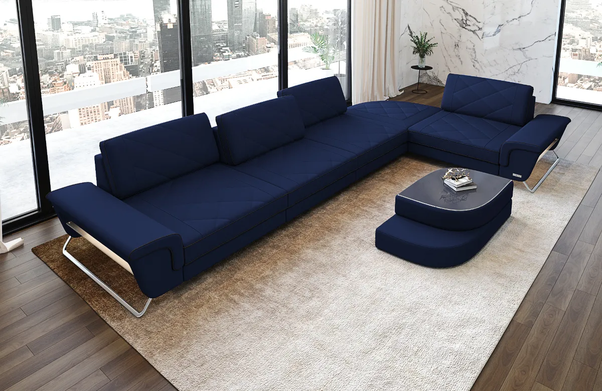 Mikrofaser Ecksofa Dion L-Form M