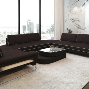 Mikrofaser Wohnlandschaft Dion U-Form XL