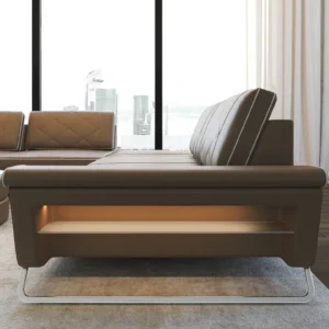 Echtleder Wohnlandschaft Dion U-Form XL