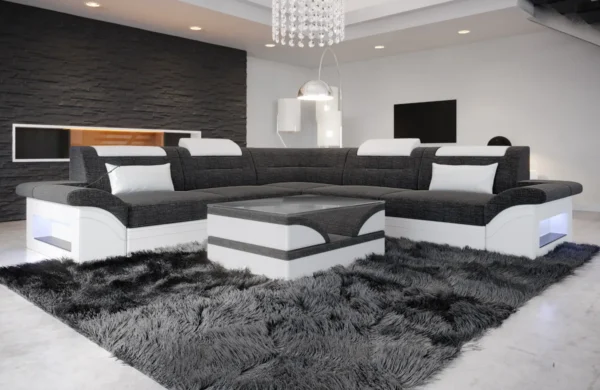 Webstoff Ecksofa Eterno L-Form (Symmetrisch) M Mini – Bild 9