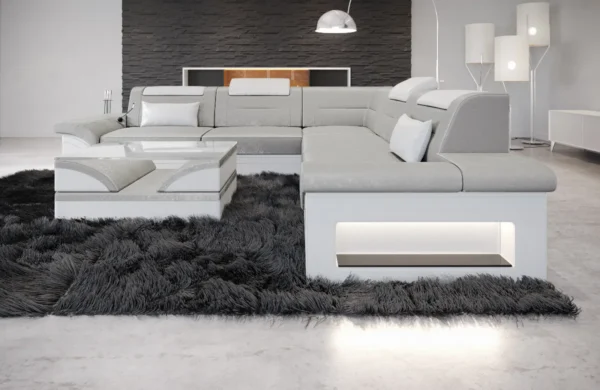 Samtstoff Ecksofa Eterno L-Form (Symmetrisch) M Mini – Bild 2