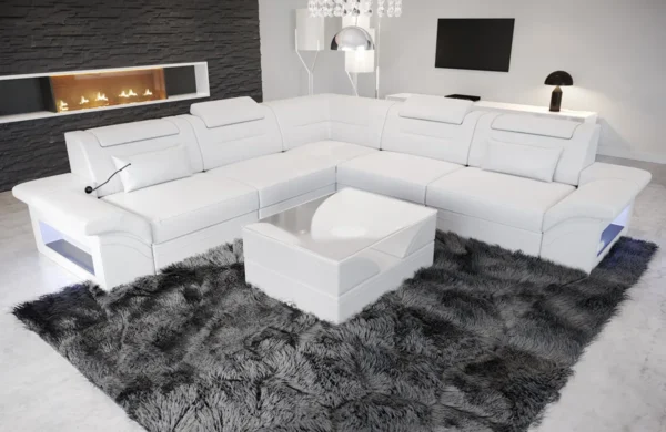 Büffelleder Ecksofa Eterno L-Form (Symmetrisch) M Mini – Bild 7