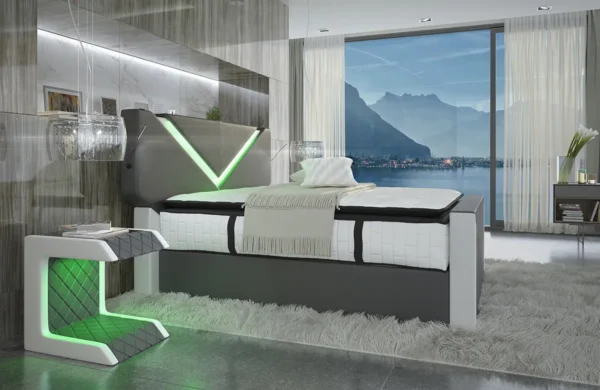 Boxspringbett Liora Büffelleder – Bild 7