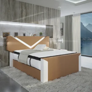 Boxspringbett Liora Büffelleder