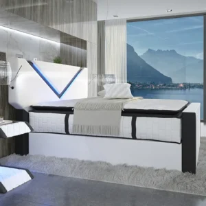 Boxspringbett Liora Büffelleder