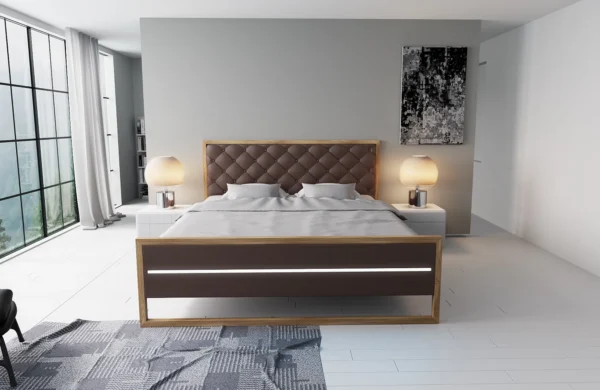 Designerbett Lucrezia Kunstleder – Bild 11