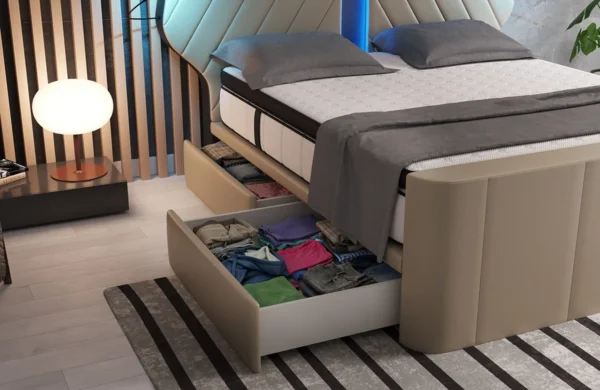 Boxspringbett Nirvana Echtleder – Bild 2